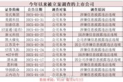 A股監(jiān)管風(fēng)暴來襲！近期多家上市公司被立案