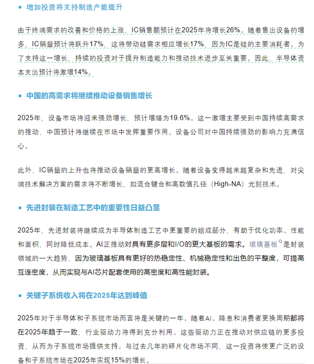繼續(xù)看多半導(dǎo)體！機構(gòu)預(yù)期2025年資本支出激增 中芯國際漲超6%